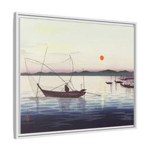 Boats and setting sun (1900 - 1936) by Ohara Koson