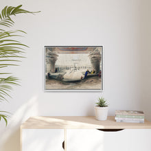 Ancient Egypt Art Print: Edfou Temple Portico View by David Roberts - Wall Art Canvas Print
