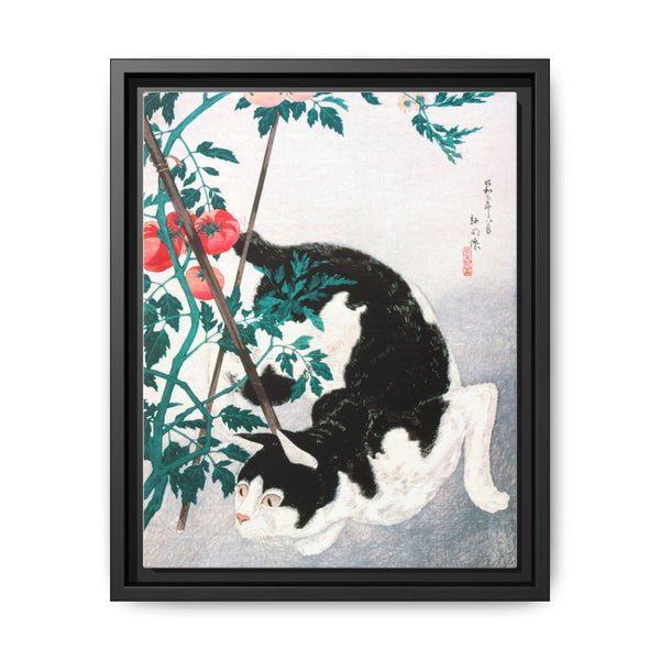 Cat with Tomato Plant (1931) print in high resolution by Hiroaki Takahashi - NOMADEN ART GALLERY