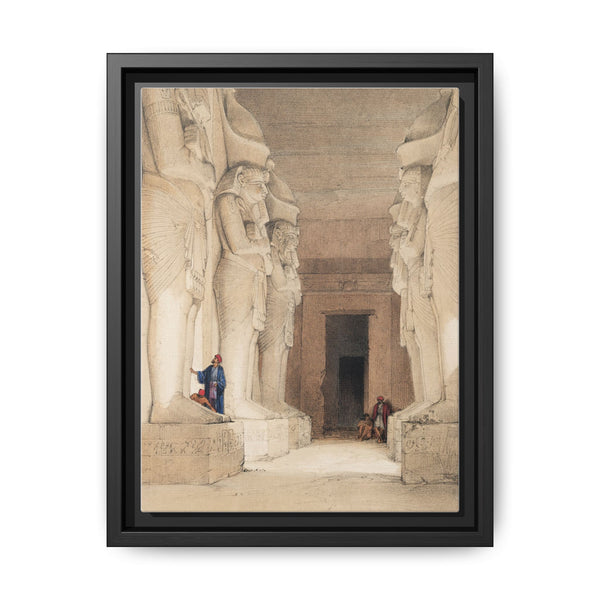 Excavated Temple of Gyrshe (Gerf Hussein) Nubia illustration by David Roberts (1796–1864) - NOMADEN ART GALLERY
