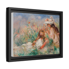 Mädchen im Gras arrangieren einen Blumenstrauß (Fillette couchée sur l'herbe et jeune fille arrangant un Bouquet) (1890) von Pierre-Auguste Renoir.