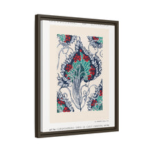 Botanical pochoir pattern in Art Nouveau oriental style