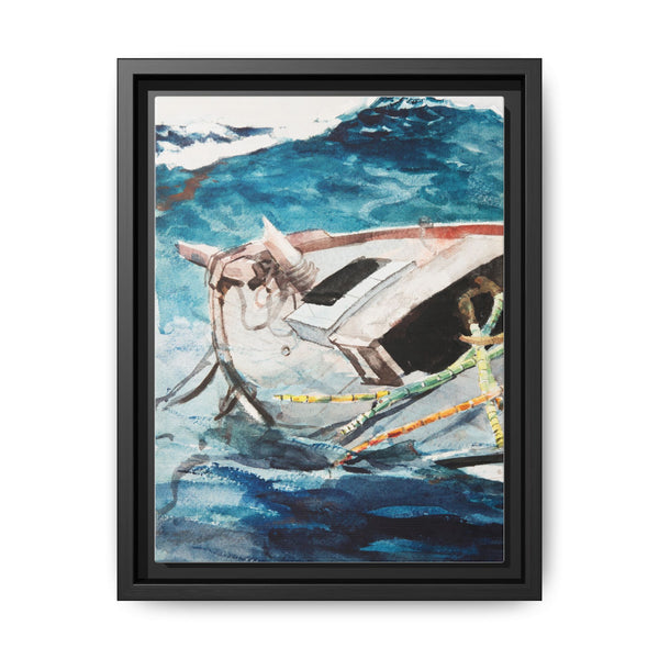 Two–masted Schooner with Dory (1894) by Winslow Homer - NOMADEN ART GALLERY