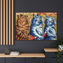 Three cats singing. Gouache by Louis Wain, 1925/1939