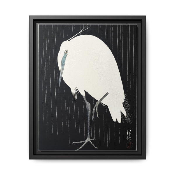Egret in the rain (1925 - 1936) by Ohara Koson