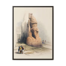 Entrance of the temple at Luxor showing one of two colossal stature of Rameses II illustration by David Roberts (1796–1864) - NOMADEN ART GALLERY