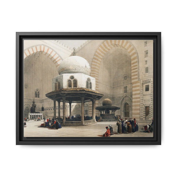 Mosque of Sultan Hassan Cairo illustration by David Roberts (1796–1864) - Framed Wall Art - NOMADEN ART GALLERY
