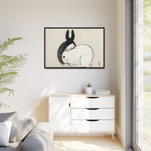 Black and white rabbits by Kōno Bairei (1844-1895)