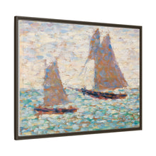 Two Sailboats at Grandcamp (Deux voiliers Ã Grandcamp) (ca. 1885) by Georges Seurat