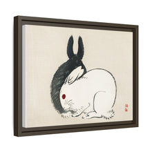Black and white rabbits by Kōno Bairei (1844-1895)