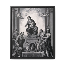 Saint Mary (the Blessed Virgin) with the Christ Child and Saint Antony of Padua, Saint Francis of Assisi, Saint Catherine of Alexandria, Saint John the Baptist and angels. - NOMADEN ART GALLERY