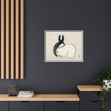 Black and white rabbits by Kōno Bairei (1844-1895)