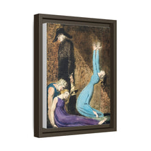 Man supporting a supine woman, an aged man with bell, and a woman in a blue dress raising arms illustration from Europe: a Prophecy by William Blake (1752-1827)
