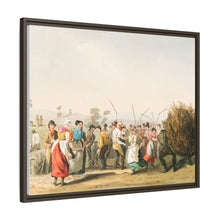 Illustration of rape threshing from The Costume of Yorkshire (1814) by George Walker