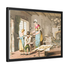 Illustration of woman making oat cakes from The Costume of Yorkshire (1814)