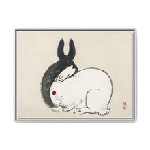Black and white rabbits by Kōno Bairei (1844-1895) - NOMADEN ART GALLERY
