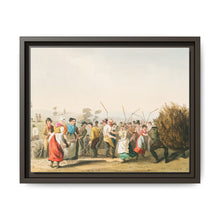 Illustration of rape threshing from The Costume of Yorkshire (1814) by George Walker - NOMADEN ART GALLERY