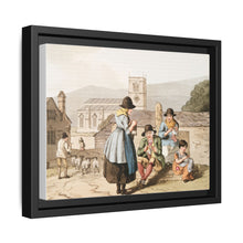 Illustration of Wensley Dale knitters from The Costume of Yorkshire (1814) by George Walker