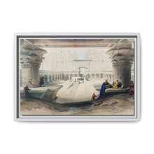 Ancient Egypt Art Print: Edfou Temple Portico View by David Roberts - Wall Art Canvas Print - NOMADEN ART GALLERY