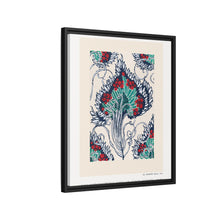 Botanical pochoir pattern in Art Nouveau oriental style