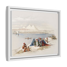 Pyramids of Gezeeh (Giza) from the Nile illustration by David Roberts (1796–1864)