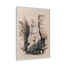 Cairo Street Scene: Vintage Egyptian Wall Art by David Roberts - Art Print Framed