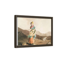 Illustration of the cranberry girl from The Costume of Yorkshire (1814) by George Walker