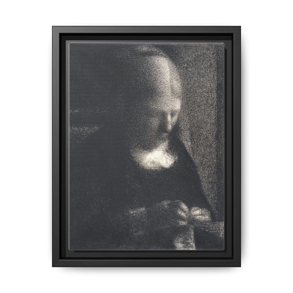The Artist’s Mother Doing Embroidery (ca. 1882–1883) by Georges Seurat. - NOMADEN ART GALLERY