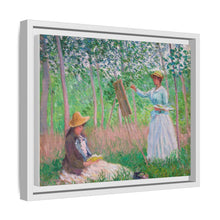 In the Woods at Giverny, Blanche Hoschedé at Her Easel with Suzanne Hoschedé Reading (1887) by Claude Monet - NOMADEN ART GALLERY