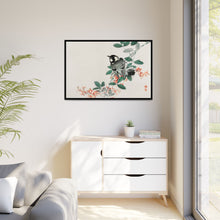 Black-capped chickadee by Kōno Bairei (1844-1895)