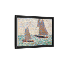 Two Sailboats at Grandcamp (Deux voiliers Ã Grandcamp) (ca. 1885) by Georges Seurat
