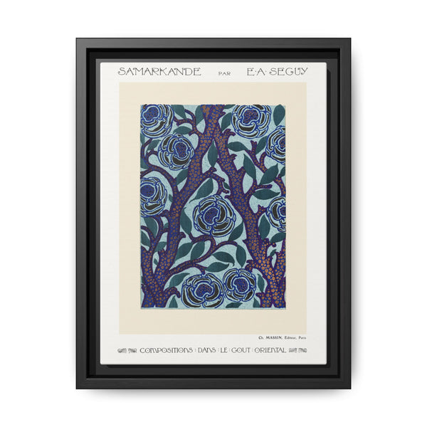 Flower pattern Art Deco stencil print in oriental style - NOMADEN ART GALLERY