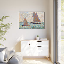 Two Sailboats at Grandcamp (Deux voiliers Ã Grandcamp) (ca. 1885) by Georges Seurat