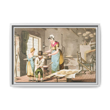 Illustration of woman making oat cakes from The Costume of Yorkshire (1814) - NOMADEN ART GALLERY