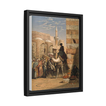 Egypt: a street with a man smoking and riding a camel. Chromolithograph after C. F. H. Werner, 1873. - NOMADEN ART GALLERY