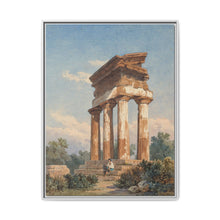 A Temple Ruin in Agrigento (c. 1825) by Carl Wilhelm Götzloff: A Classical Landscape - NOMADEN ART GALLERY