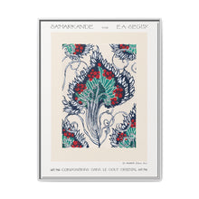 Botanical pochoir pattern in Art Nouveau oriental style - NOMADEN ART GALLERY