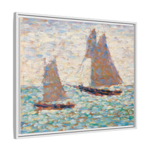 Two Sailboats at Grandcamp (Deux voiliers Ã Grandcamp) (ca. 1885) by Georges Seurat