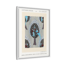 Estampado pochoir con estampado de pájaros Art Nouveau en estilo oriental