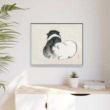 Black and white puppies by Kōno Bairei (1844-1895).