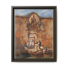 Monks Buying Fish before the Portal of the Madonna della Misericordia (1855) by Ludwig Johann Passini - NOMADEN ART GALLERY