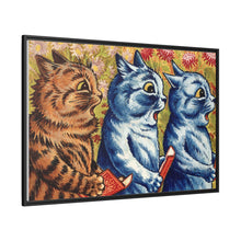 Three cats singing. Gouache by Louis Wain, 1925/1939