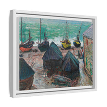 Boats on the Beach at Étretat (1885) by Claude Monet - NOMADEN ART GALLERY