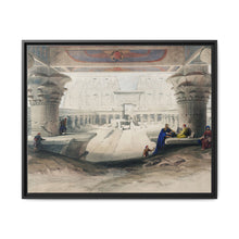 Ancient Egypt Art Print: Edfou Temple Portico View by David Roberts - Wall Art Canvas Print - NOMADEN ART GALLERY