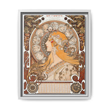 Alphonse Maria Mucha's Zodiaque or La Plume (ca. 1896–1897). Famous Art Nouveau artwork