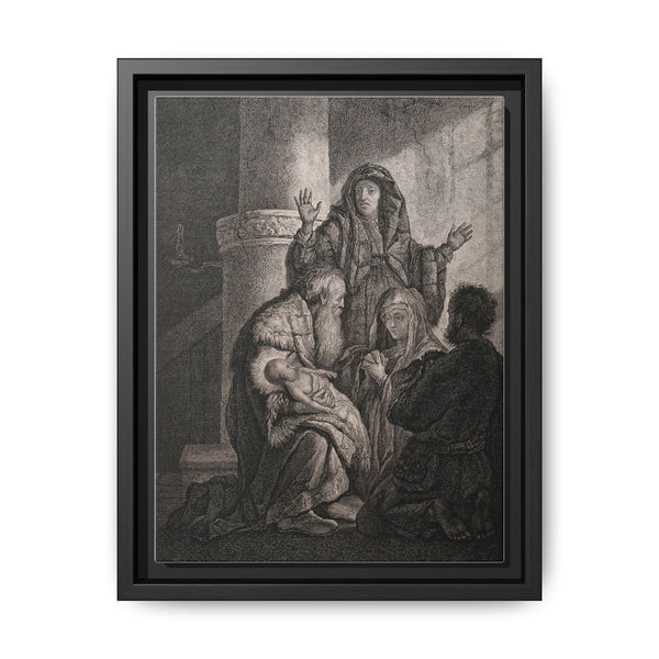 Simeon recognises the infant Jesus as saviour. Etching by C.W. Weisbrod after Rembrandt, 1627-8. - NOMADEN ART GALLERY