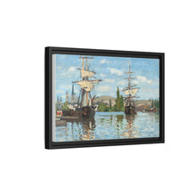 Ships Riding on the Seine at Rouen (1872–1873) by Claude Monet - NOMADEN ART GALLERY