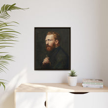 Framed Matte Canvas Wall Art - Vintage Portrait of Artist - NOMADEN ART GALLERY