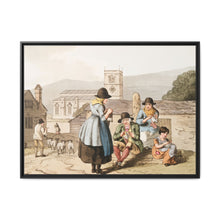 Illustration of Wensley Dale knitters from The Costume of Yorkshire (1814) by George Walker - NOMADEN ART GALLERY