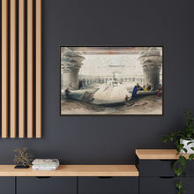 Ancient Egypt Art Print: Edfou Temple Portico View by David Roberts - Wall Art Canvas Print